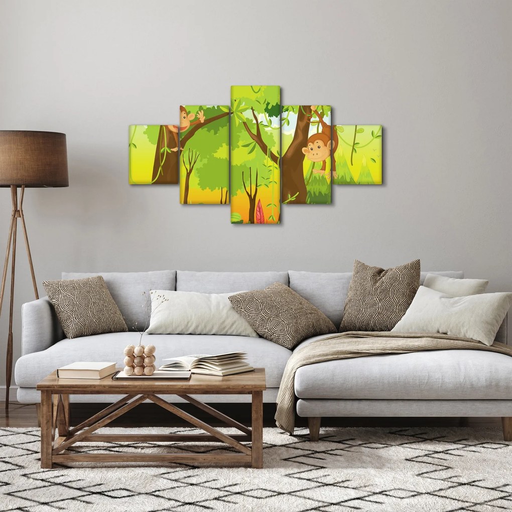 Obraz - Małpy (125x70 cm)