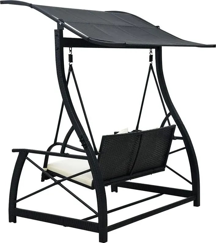Nowoczesna huśtawka ogrodowa Senea - czarna