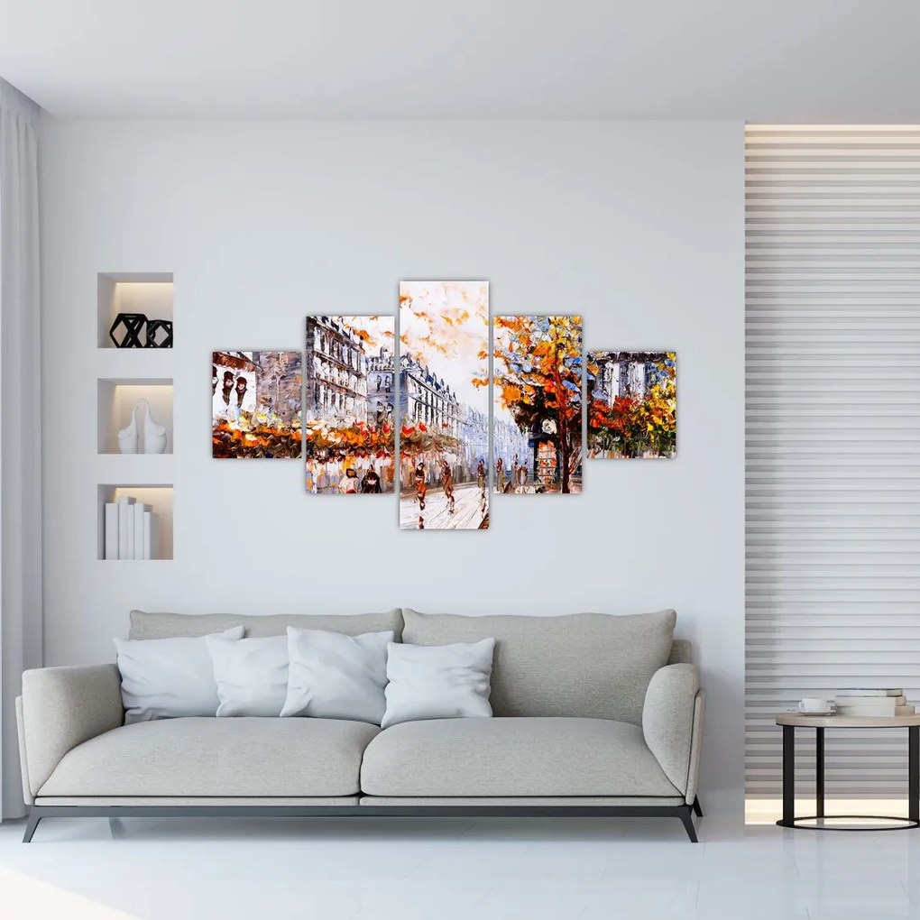 Obraz - Życie w mieście (125x70 cm)