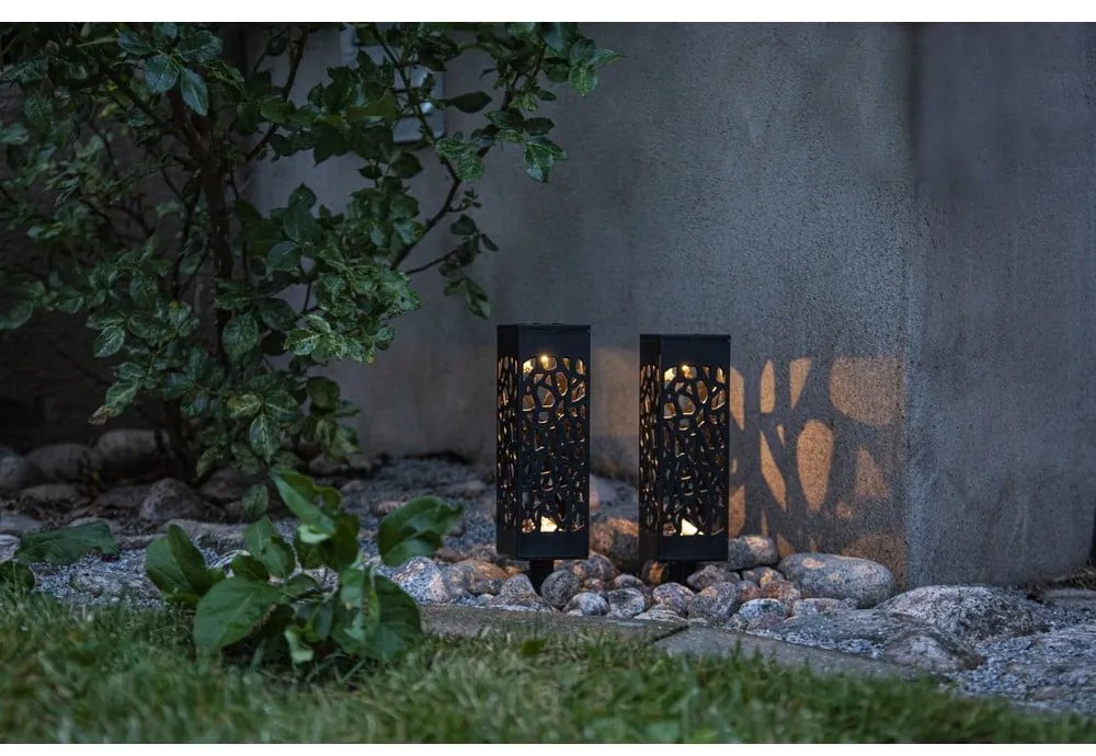 Zestaw 2 ogrodowych lamp solarnych LED Star Trading Izola, wys. 18 cm