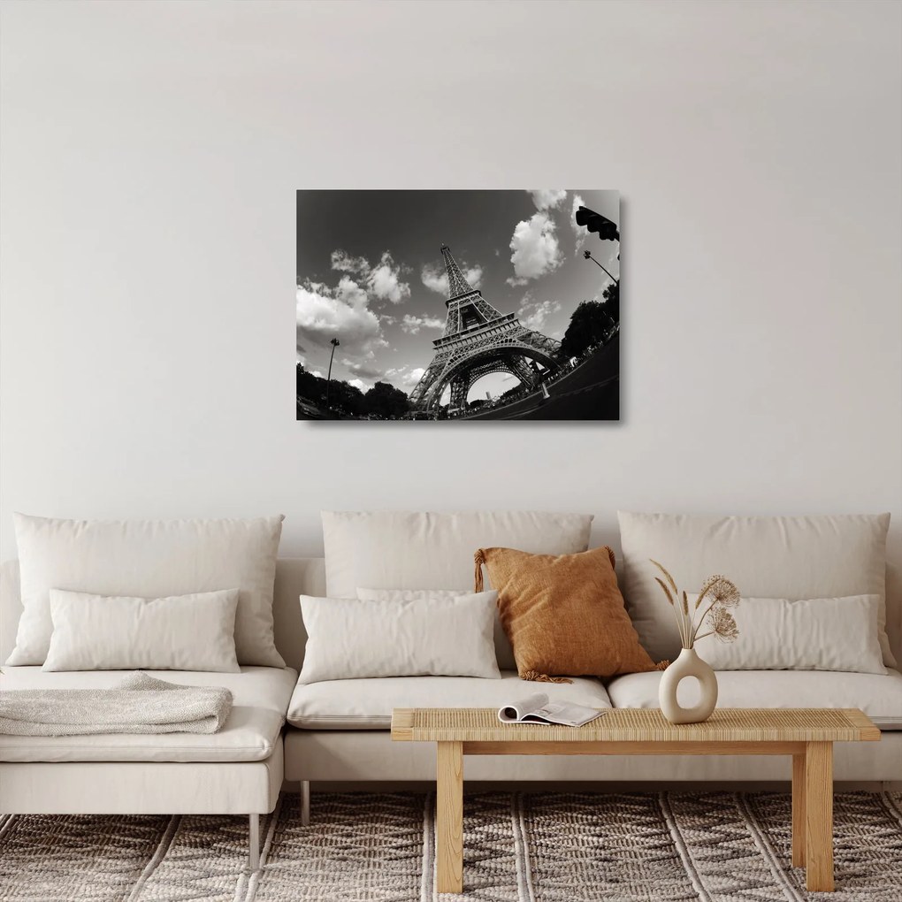 Obraz na szkle - Wieża Eiffla w Paryżu (70x50 cm)