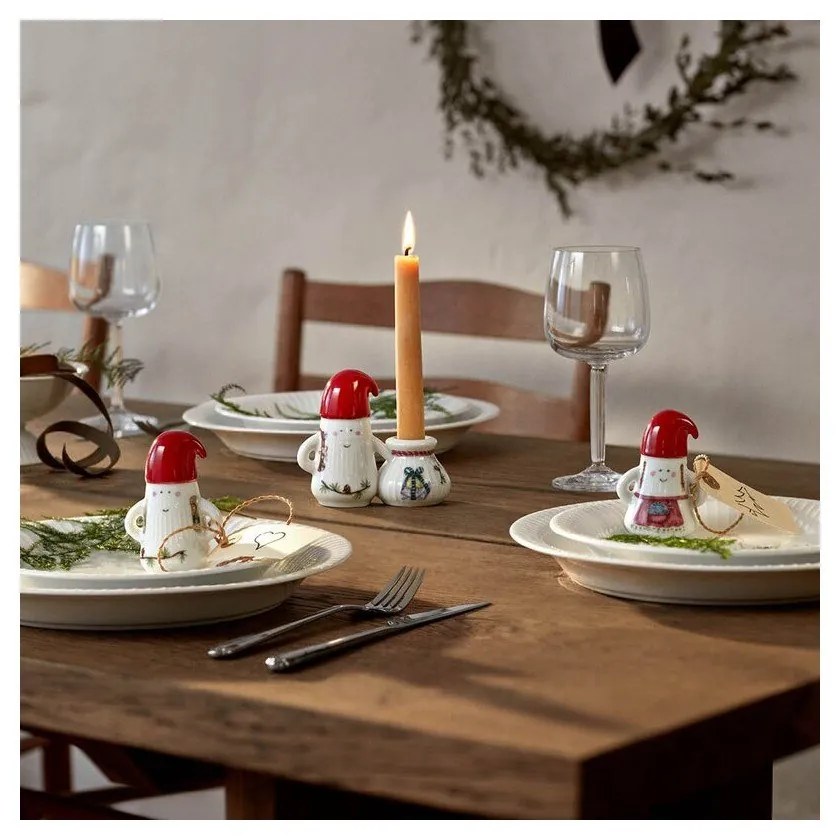 Ceramiczny świecznik ze świątecznym motywem Hammershøi Christmas Father Elf – Kähler Design