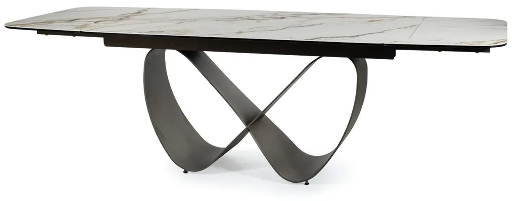 STÓŁ INFINITY CERAMIC BIAŁY AMBER BIANCO/MIEDZIANY 160(240)X95 SIGNAL