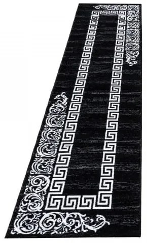 Dywan Miami grecki czarno-kremowy 80 cm x 300 cm