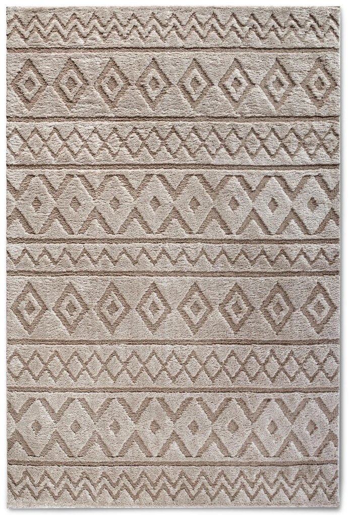 Dywan nowoczesny Gallery 3D Boho beżowy 160 cm x 235 cm