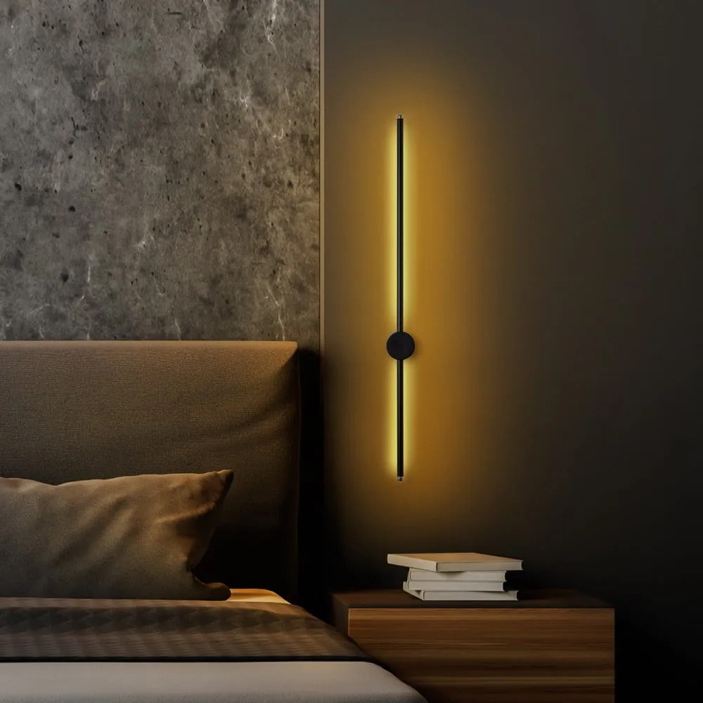 Czarny kinkiet LED ø 7 cm Sword – Opviq lights