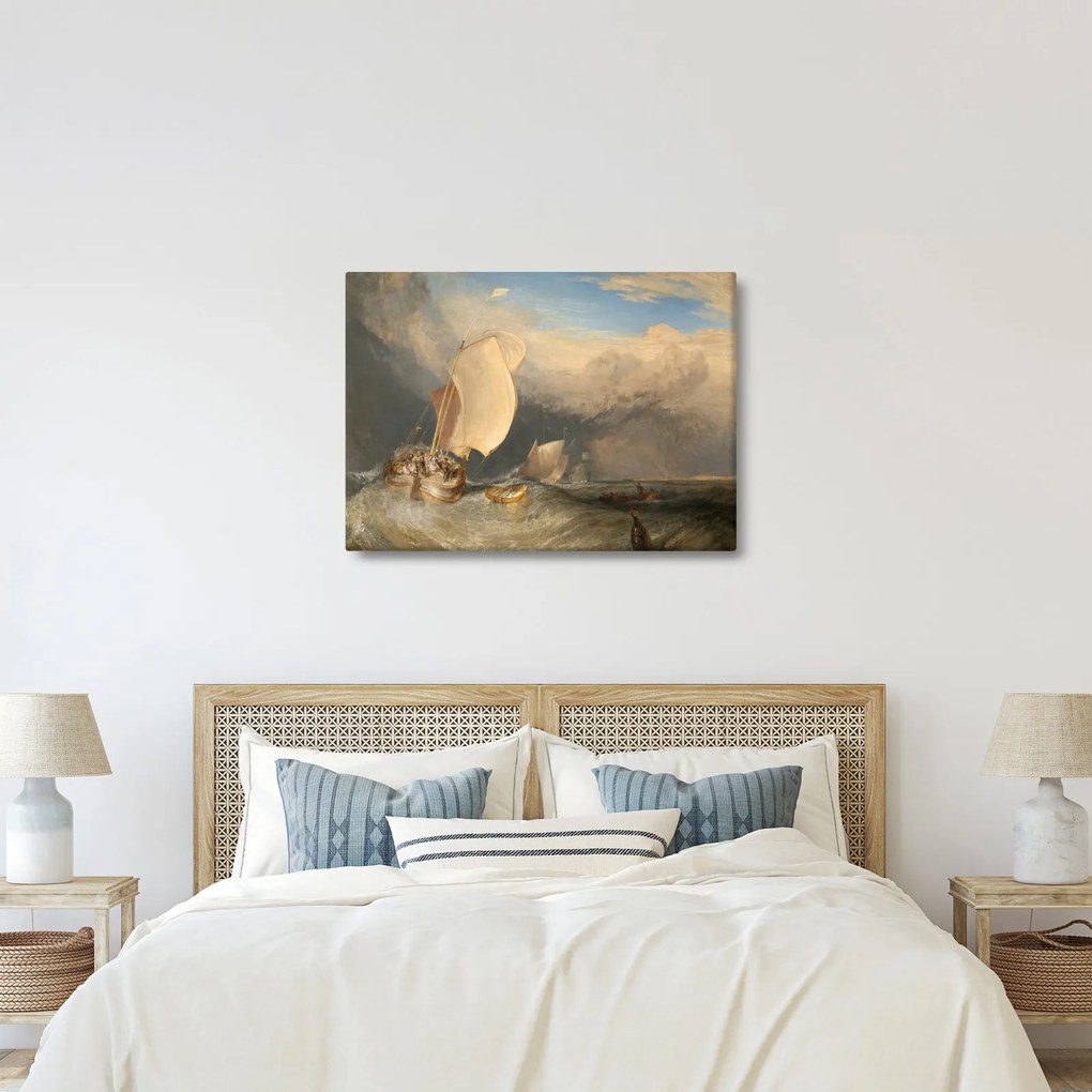 Obraz - William Turner, Fishing Boats with Hucksters Bargaining for Fish, reprodukcje (70x50 cm)