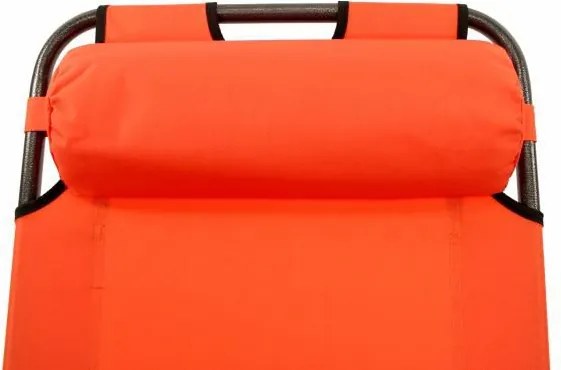 Leżak ogrodowy w kolorze pomarańczowym