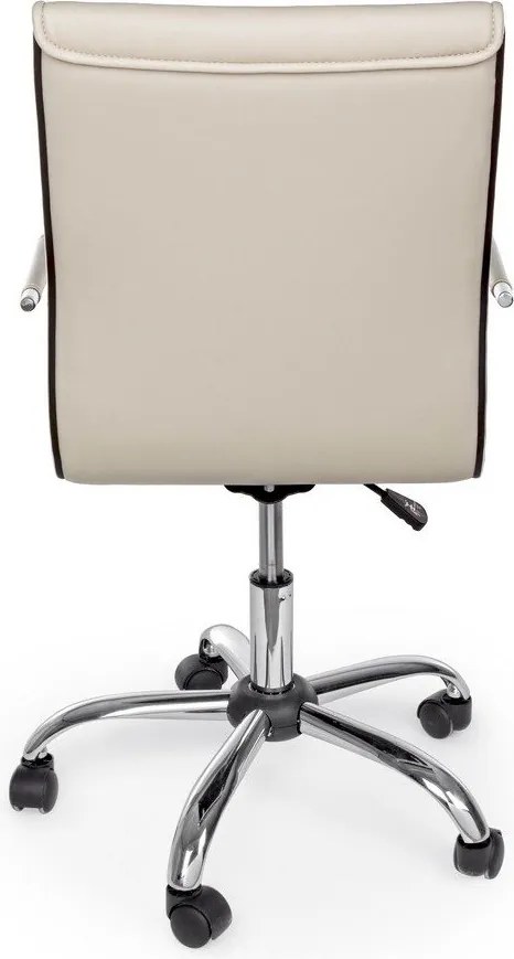Szarobrązowe krzesło biurowe z imitacji skóry Perth – Yes Everyday