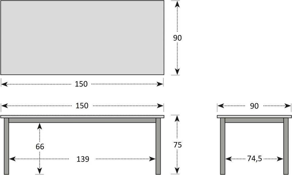 Doppler CONCEPT YELMO FSC® 4+1 - ogrodowy zestaw wypoczynkowy (aluminium/drewno tekowe)