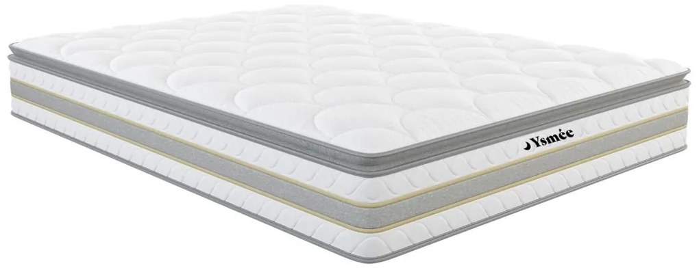 Materac ze sprężynami kieszeniowymi i nakładką CANTERBURY marki YSMÉE – 140 × 190 cm