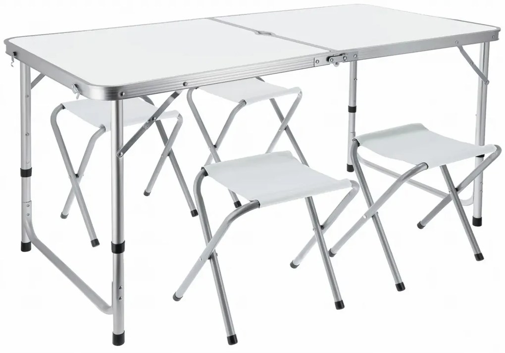 Biały składany zestaw mebli campingowych C9-R79