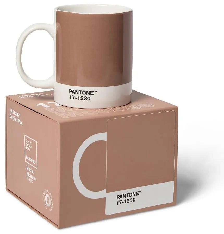 Jasnobrązowy ceramiczny kubek 375 ml Mocha Mousse 17-1230 – Pantone
