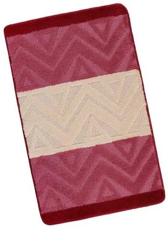 Bellatex Dywanik łazienkowy Bany Chevron burgundy,60 x 100 cm