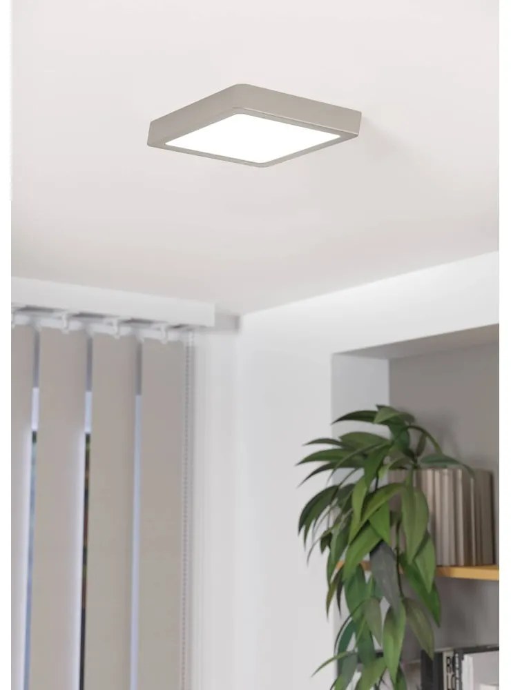 Szara lampa sufitowa LED 21x21 cm FUEVA 5 – EGLO