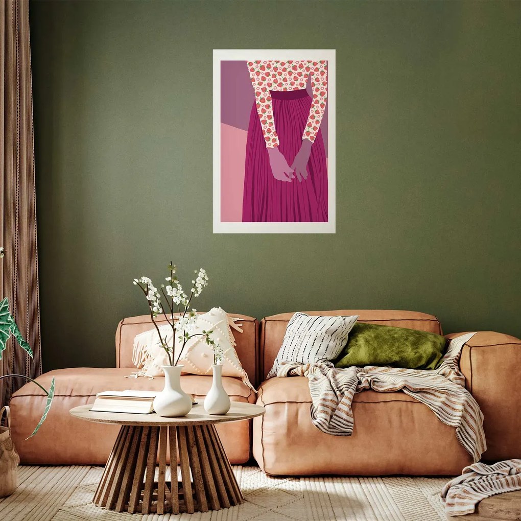 Plakat Truskawkowa pani 40x60 cm bez ramy z marginesem ARTGEIST B