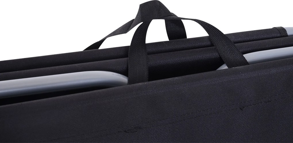 Outsunny Leżak Plażowy Czarny z Regulowanym Oparciem Składany Idealny na Balkon i Taras do 120 kg | Aosom PL