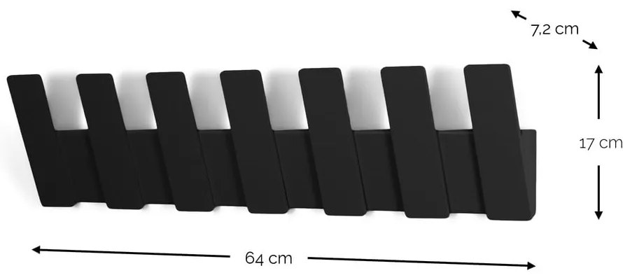 Szarobrązowy metalowy wieszak ścienny 64 cm Angle – Spinder Design