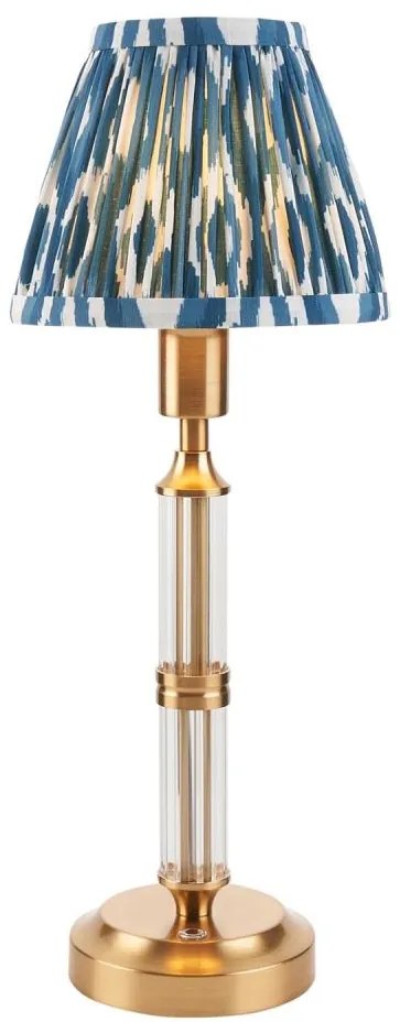 Endon 114846 - LED Ściemnialna akumulatorowa lampa stołowa MORTON LED/1,5W/5V mosiądz/niebieska