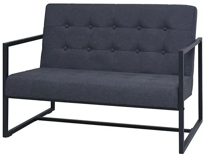 Zgrabna 2-osobowa sofa Mefir - ciemnoszara