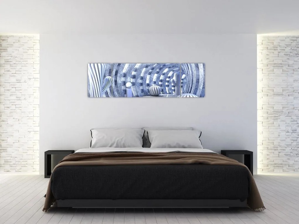 Obraz - abstrakcja 3D (170x50 cm)