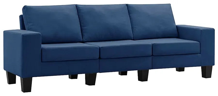 Trzyosobowa niebieska sofa z podłokietnikami - Lurra 3Q