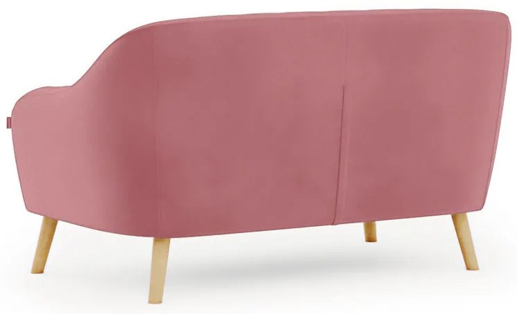 Dwuosobowa sofa w kolorze staro różowym CORANTI VELVET