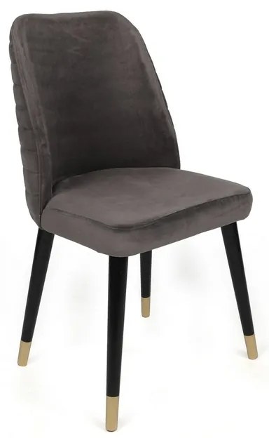 Zestaw krzeseł do jadalni Hugo Anthracite and Black, 4 szt.