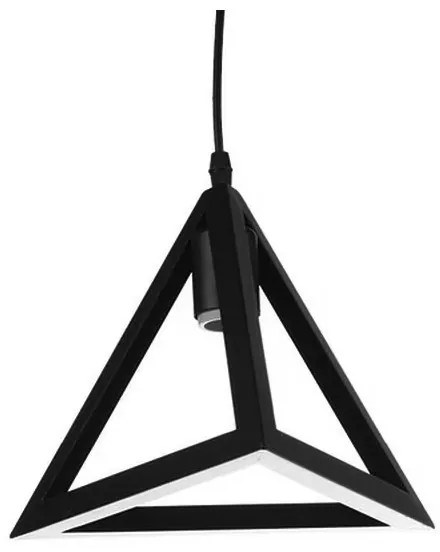 Lampa sufitowa metalowa loft trójkątna wisząca AT2-1SZ-Black