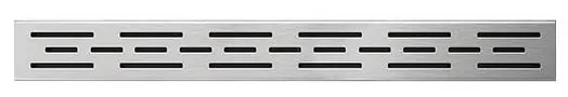 Żlab odpływowy 59,5x2,3 cm stal nierdzewna/srebrny