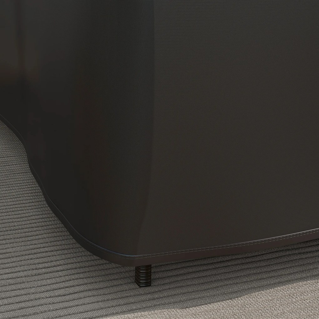 Outsunny Pokrowiec na meble ogrodowe L-kształtny wodoodporny pokrowiec na narożną sofę, przeciw UV, 250 x 250 x 79 cm, czarny | Aosom PL