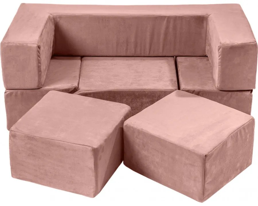 Velvet bricks set multifunkcyjny plac zabaw dla dzieci, różowy - meowbaby®
