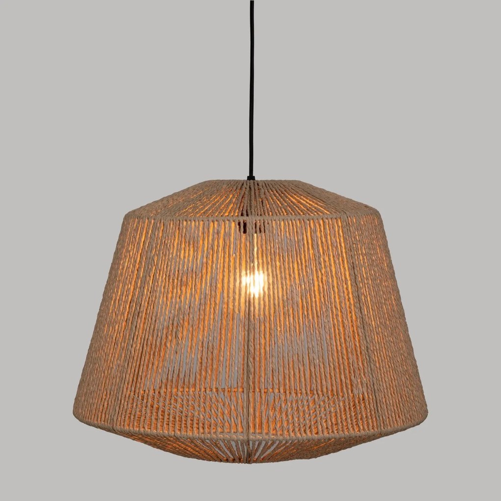 Lampa wisząca z plecionki Jily, metal, Ø 48 cm