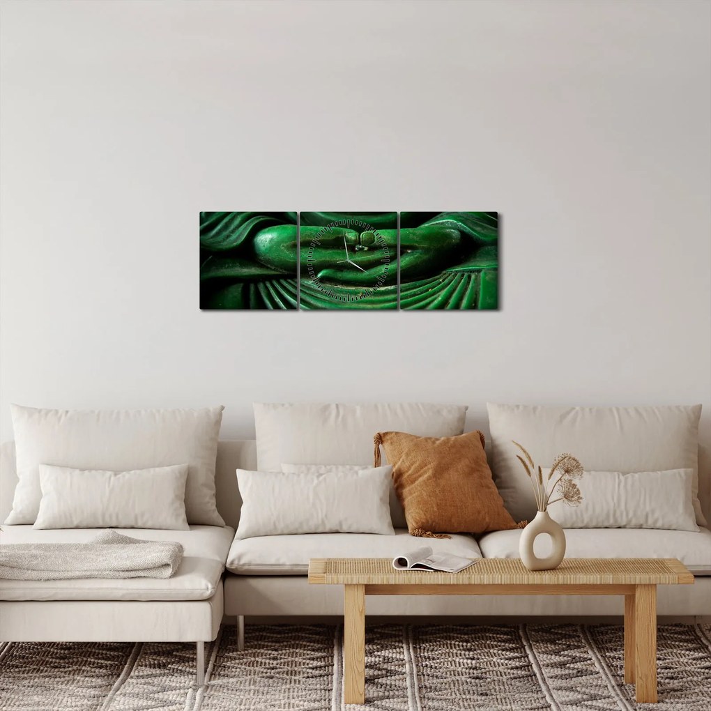 Obraz - Ręka Buddy (z zegarem) (90x30 cm)