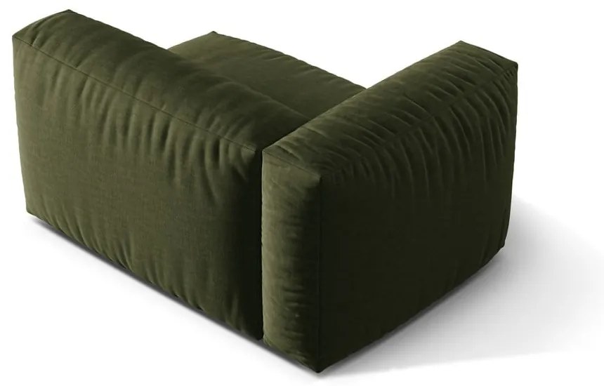 Zielony moduł sofy (lewostronny) Martina – Micadoni Home