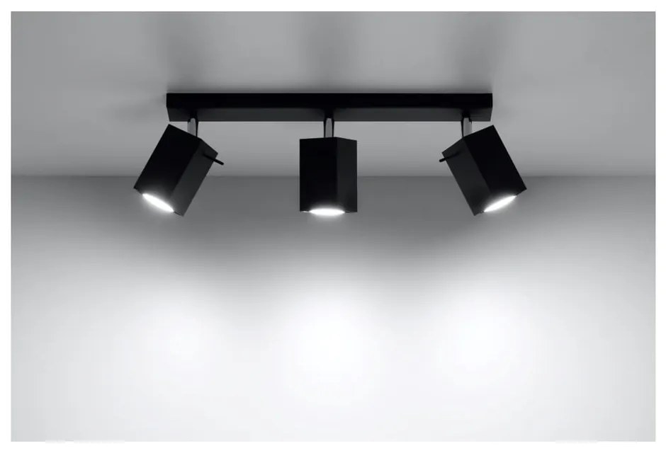 Czarna lampa sufitowa Sollux Toscana 3