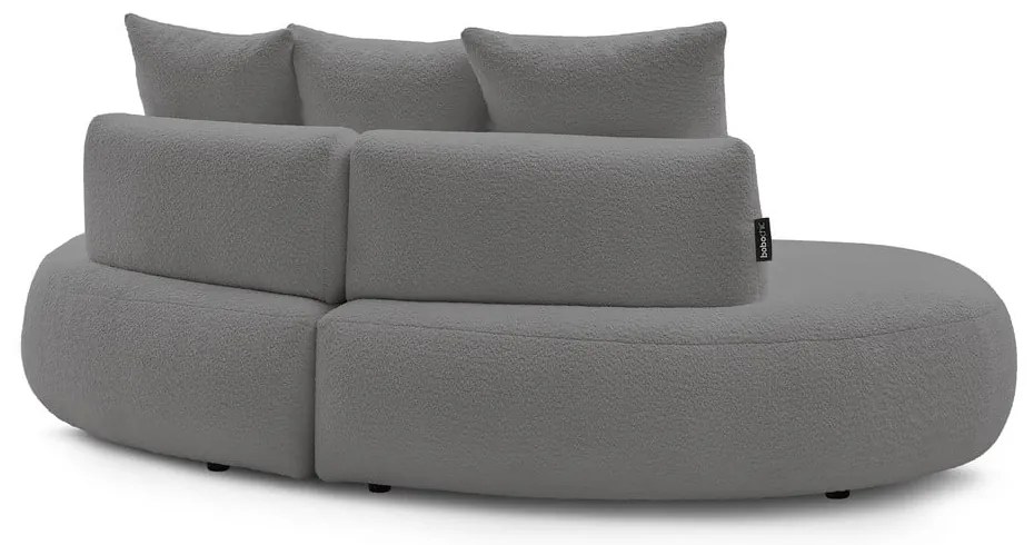 Jasnoszara sofa z materiału bouclé 260 cm Saint-Germain – Bobochic Paris