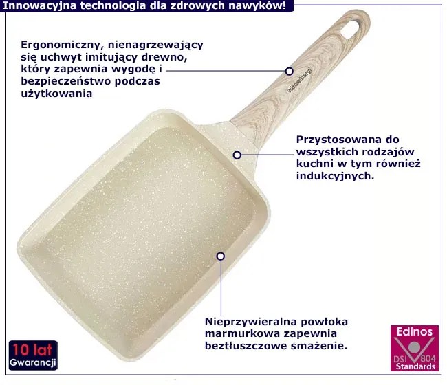 Kremowa Patelnia Marmurkowa Do Omletów S3-W34