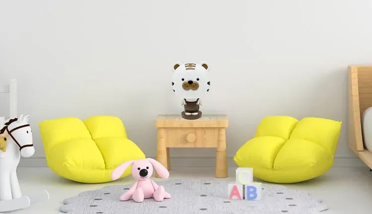 Brązowa lampka dekoracyjna dla dzieci tygrysek - 6X A364 R4-C67