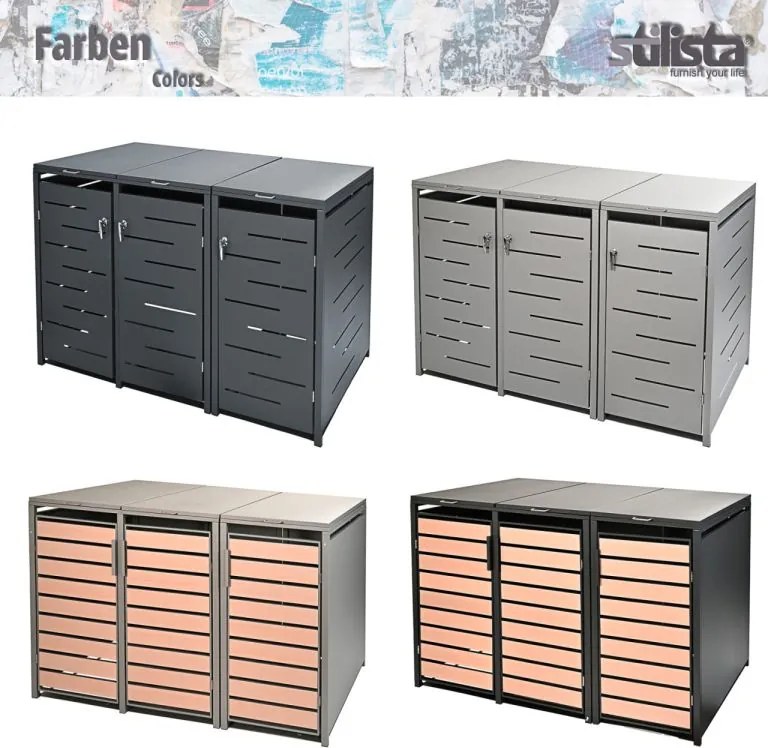 STILISTA Kontener na pojemniki 201 x 80 x 116 cm, antracytow