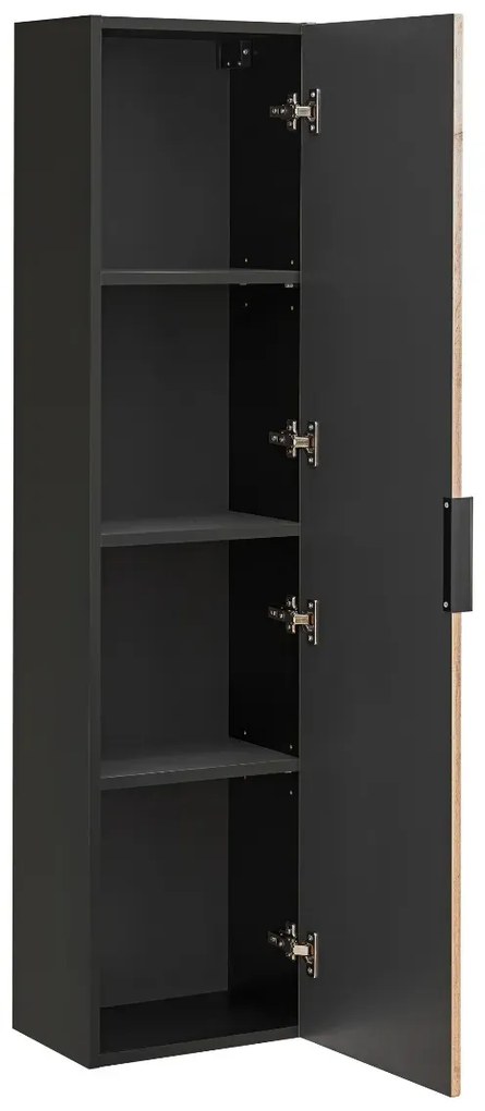 Szafka łazienkowa XILO BLACK WOTAN 80 35cm czarna/dąb COMAD