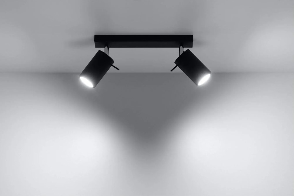 Halogenowy plafon LED czarny H6-W81