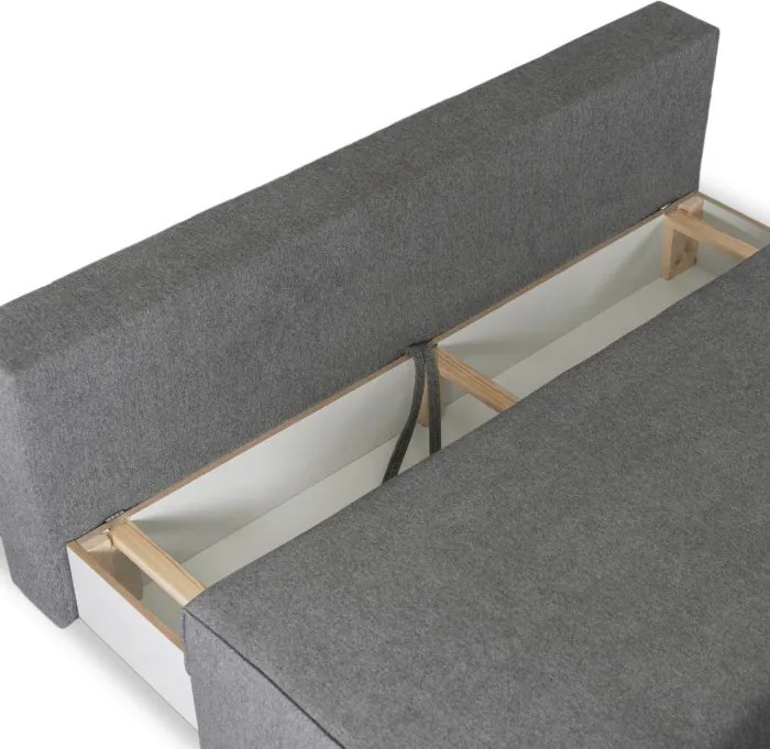 Sofa Rozkładana z Funkcją Spania RENO Dwuosobowa Szara Nowoczesna do Salonu