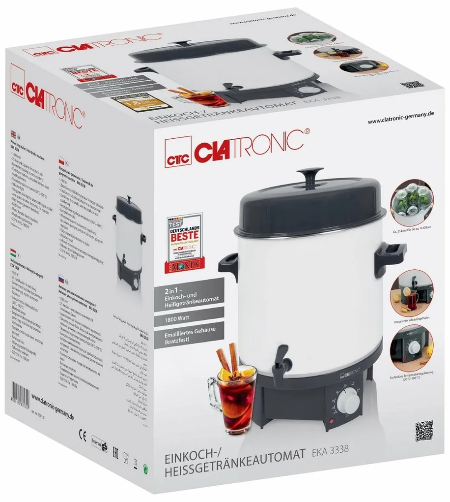Clatronic EKA 3338 garnek do pasteryzacji 2w1