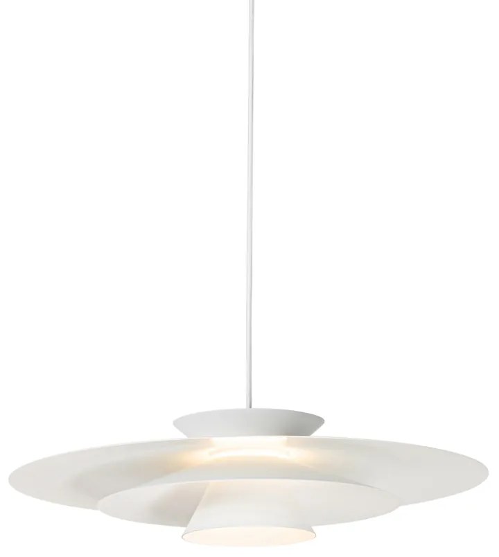 Designerska lampa wisząca biała z wbudowanym LED-em 3-stopniowo ściemnialna - PaulineDesignerski Oswietlenie wewnetrzne