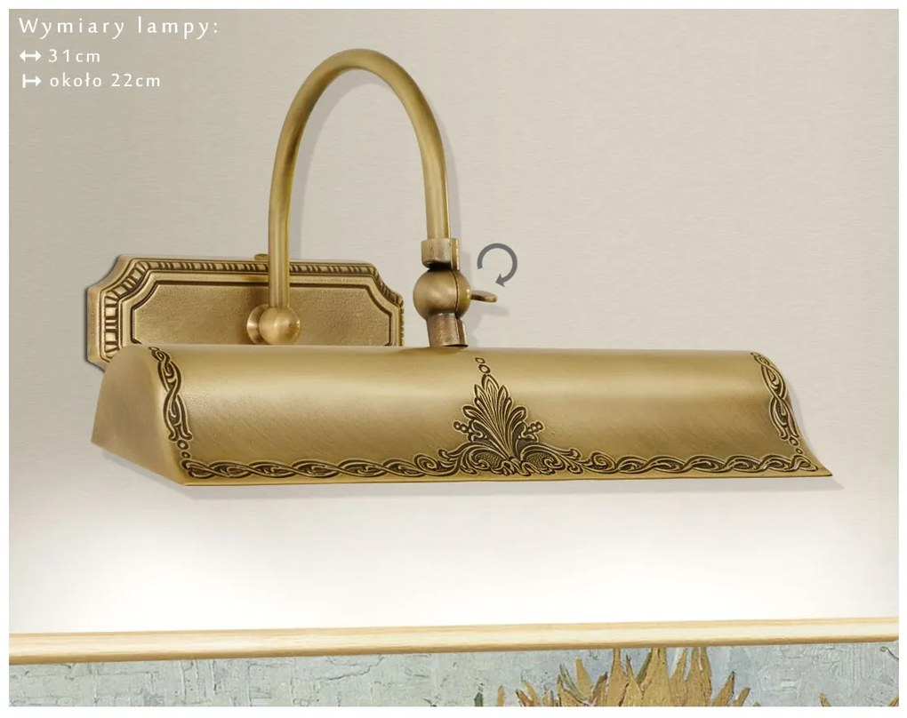 Kinkiet obrazowy mosiężny B-Obr2