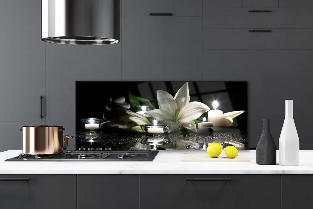 Szkło Ozdobne do Kuchni Świece Spa i Lilia Wodna