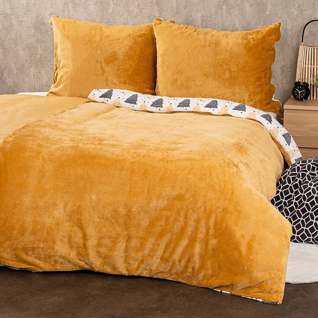 4Home Świąteczna pościel mikroflanela Nordic winter, 140 x 200 cm, 70 x 90 cm