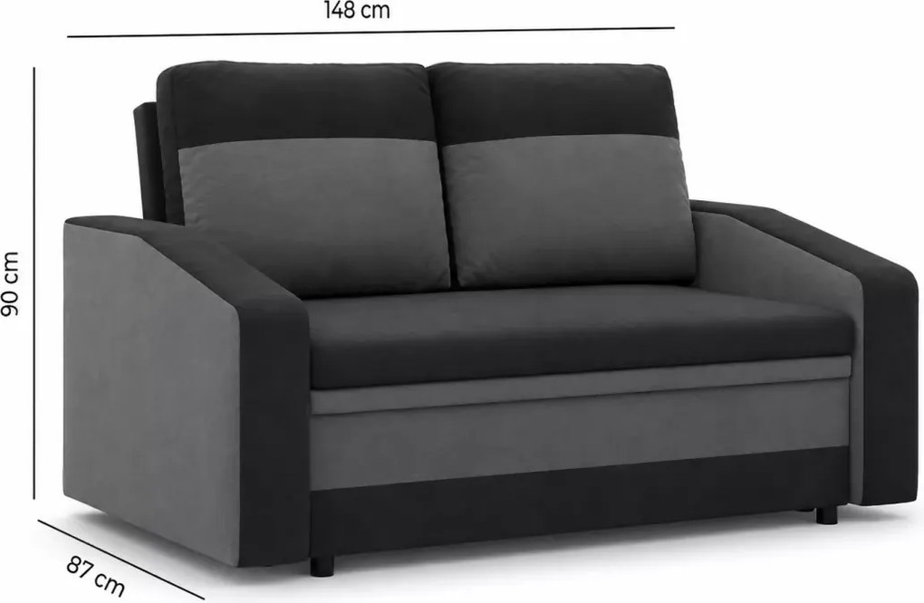 Sofa Lahti rozkładana z pojemnikiem na pościel