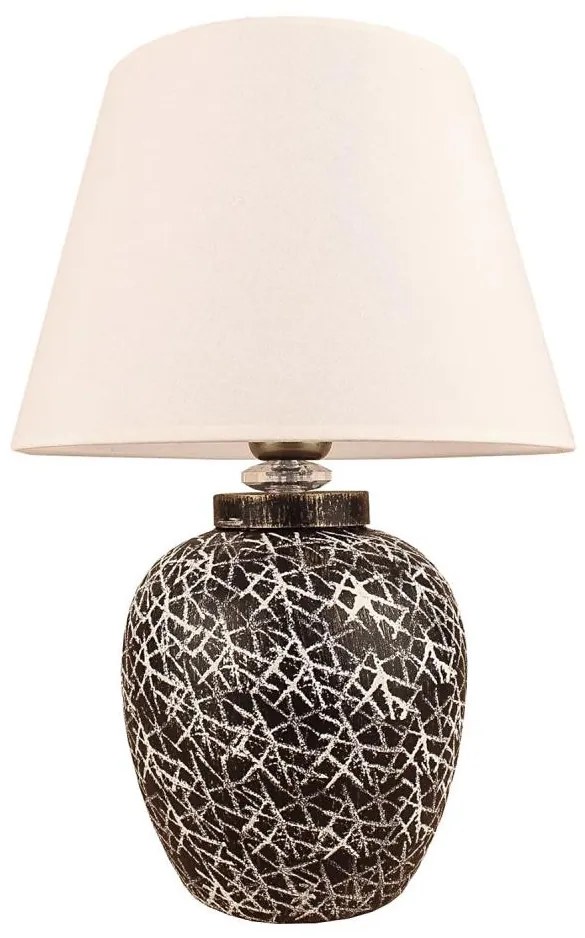 Lampa stołowa RAMZES 1xE27/40W/230V biała/czarna